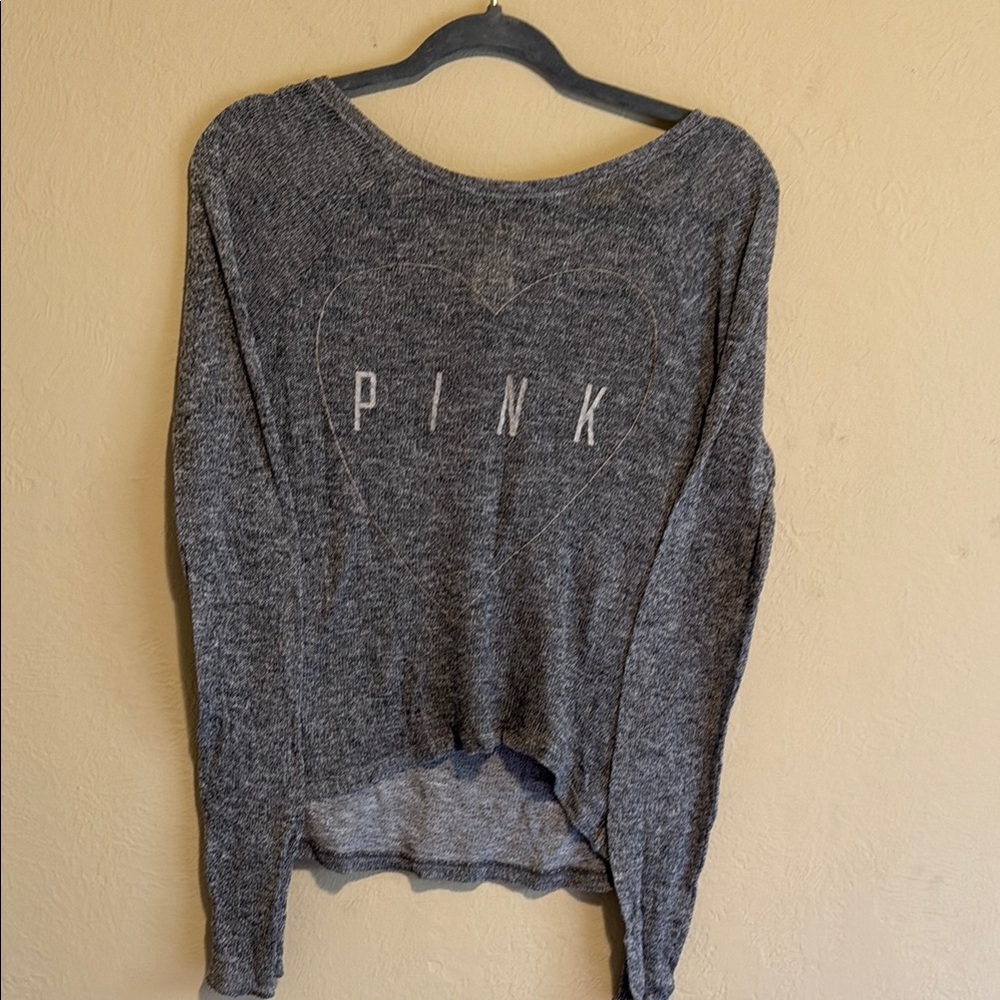 Gray PINK Long Sleeve Top